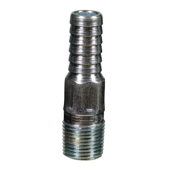1 Pc, Stz Industries 1/2 In. Barb X 1/2 In. D Mpt Galvanized Steel Adapter