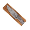 thumbnail image 1 of Set De Cuchillos de acero inoxidable 4 En 1 Con Base De Bambú, 1 of 5