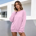 thumbnail image 2 of Oversized Sweatshirt for Women Crewneck Fleece Long Sleeve Pullover Hoodies Tops Fall Fashion Outfits Clothes,L, 2 of 5