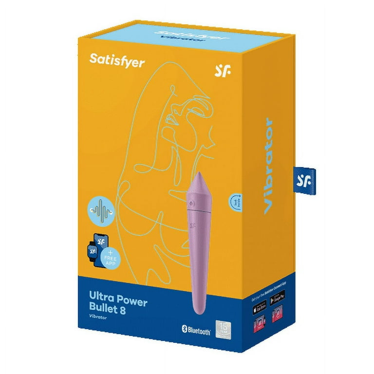 bullet vibrator with app Satisfyer Ultra Power Bullet 8 Mini Bullet Vibrator with App Control -  Clitoral Stimulator, Personal Massager - Portable, Compatible with  Satisfyer App, Waterproof, Rechargeable, 14cm (Lilac)