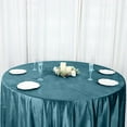 thumbnail image 6 of Balsa Circle 120" Teal Round Premium Velvet Tablecloth Event Catering Linens Banquet, 6 of 8