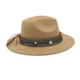 thumbnail image 2 of Minnieouse Gorros coloridos de algodón para niñas y niños, para cualquier ocasión, sombreros de Panamá para niños, protección solar, Sombreros Camello Mediano (56-58cm), 2 of 6