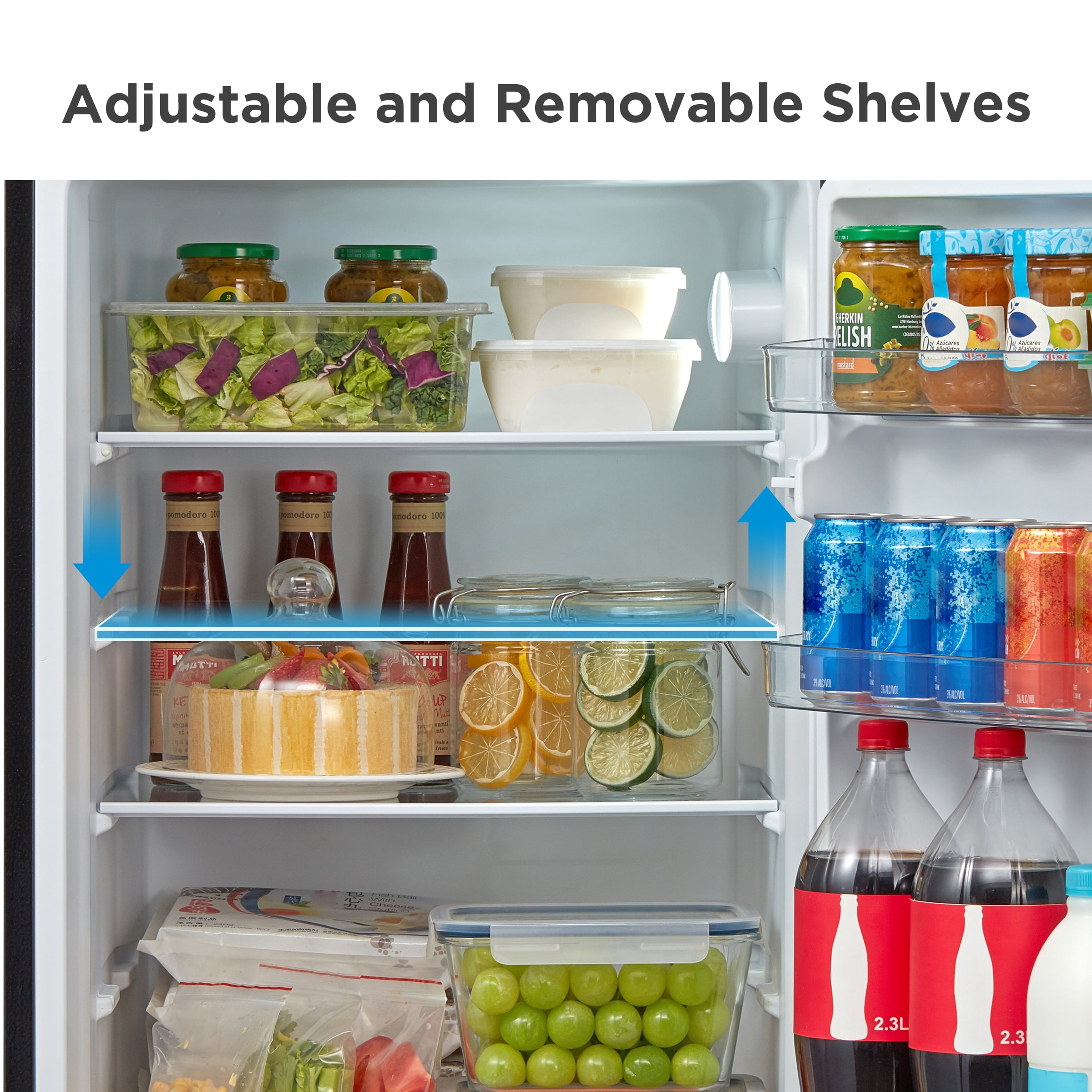 Mainstays 7.2 cu. ft. Energy Star 2-Door Refrigerator/Freezer with LED Lighting
