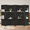 Black, variant on Dkelincs 6 Panel Wood Room Dividers Portable Folding Privacy Screen with Removable Storage Shelves, Black