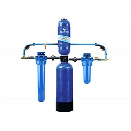 Aquasana Whole House Water Filter System - Filters Sediment 97% Of Chlorine - Carbon KDF Home Water Filtration - EQ-1000 10 Yr 1 Million Gl
