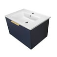 thumbnail image 2 of Nameeks Bodrum-2618-W Bodrum 24" Wall Mounted Single Basin Vanity Set - White, 2 of 7