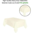 thumbnail image 4 of 54" x 72" Rectangle Disposable Plastic Table Covers Wipe Clean Party Table Cloth Covers (Beige), 4 of 7