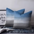 thumbnail image 2 of Pillow Covers 16x16 Set of 2, Blue Gray Throw Pillow Covers Decorative Couch Cushion Cover, Vintage Farmhouse Gradient Wooden Grain Art Microfiber Soft Square Pillowcases for Bedroom Living Room Sofa, 2 of 7