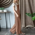 thumbnail image 4 of REALiKUN Women's Casual Jumpsuits Ribbed Front Pocket Loose Overalls One Piece Sleeveless Wide Leg Long Pant Rompers, 4 of 5