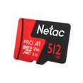 thumbnail image 3 of 512GB Netac P500 Pro microSDXC CL10 UHS-I U3 V30 A1 Memory Card w/ SD Adapter, 3 of 5