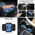 thumbnail image 5 of Xixirimido Blue Turtle Floral Print Car Front Seat Covers 12Pcs Set with Steering Wheel &Seat Belt Cover Car Trash Can Armrest Cover Air Vent Bag Rear View Mirror Cover Cup Coasters Kychain, 5 of 7