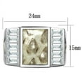 thumbnail image 2 of Stainless Steel Ring AAA GRD CZ Clear TK2784 for Men Clear Stone Color Style No Size 9, 2 of 4