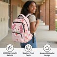 thumbnail image 4 of Chririnla Axolotl Strawberry Print Multi Pockets School Bookbag with Lightweight Multi-Pocket School Bags, Durable 17 Inch School Backpack for Back to School Travel, 4 of 9