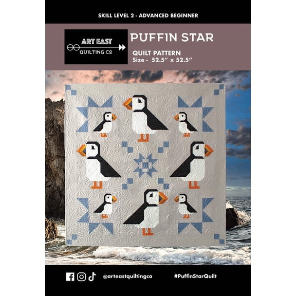Puffin Star Quilt Pattern by Art East Quilting Co