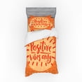 thumbnail image 2 of Ambesonne Saying Bedding Set 4 Pcs, Positive Vibes Doodle, Queen, Burnt Orange Vermilion, 2 of 3