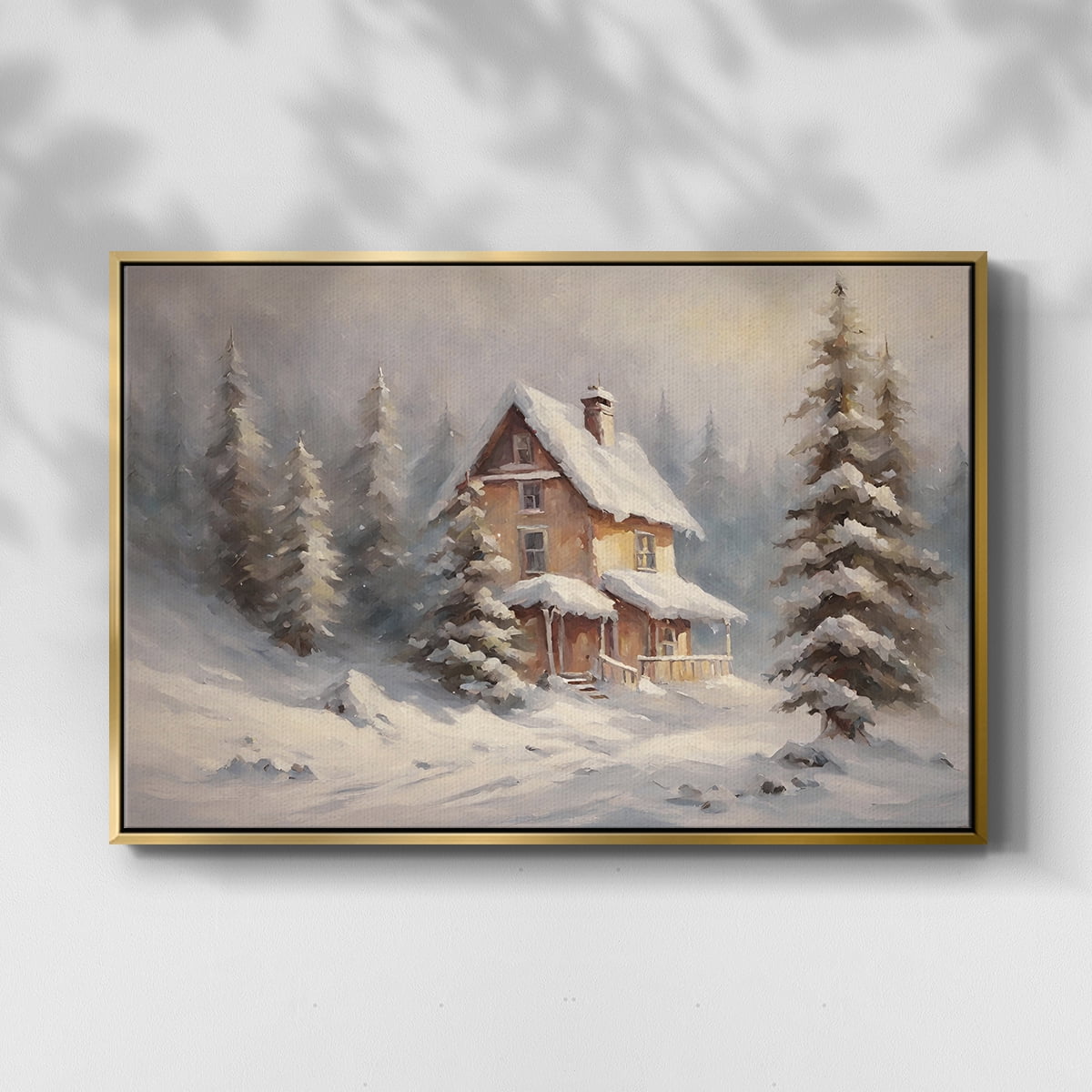 Vintage Landscape-CLXXVIII By Wexford Home Framed in Gold Wood Gallery Wrapped Canvas 25 in. x 37 in.