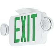 Progress Lighting Pecue-Ug-30-Rc Green Led Exit Sign - White