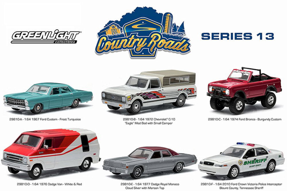GREENLIGHT COUNTRY ROADS RELEASE 15 SET OF 6 CARS 1/64 DIECAST MODEL  29850 