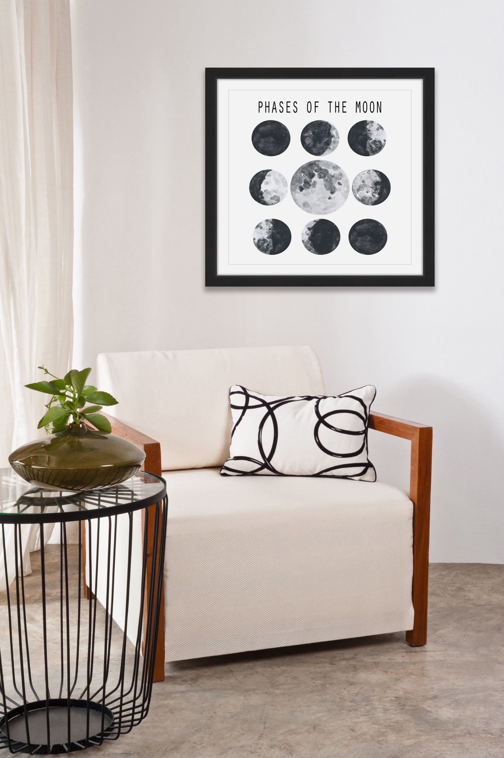 "Moon Phases" Framed Painting Print