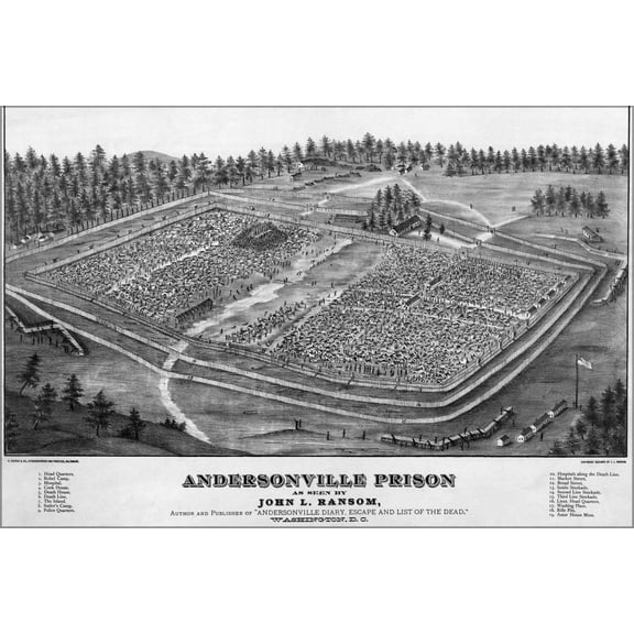 24"x36" Gallery Poster, Andersonville Prison