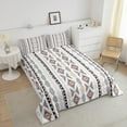 thumbnail image 3 of Erosebridal Bohemian Comforter Set Boho Aztec Striped Bedding Set for Teens,Tribe Geometry Triangle Duvet Insert Mexican Style Bed Quilt Bohemian Style Room Decor King,Southwestern Decor, 3 of 6