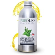 PUROLEO Peppermint 4 Fl Oz / 120 ML Natural & 100% Pure Cold Pressed Essential Oil (Made in Canada) | For Aromatherapy | Refreshing, Energizing & Calm Aroma