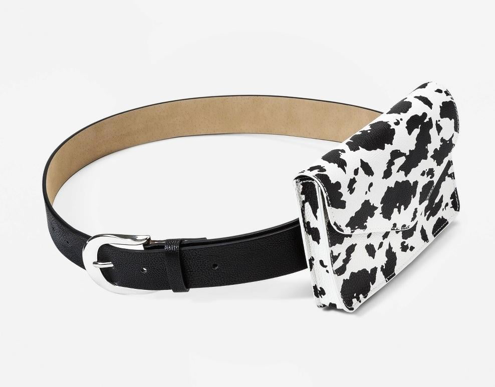 Womens cow print belt Outlet