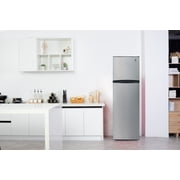 Arctic Chef 10 Cu. ft. Top-Freezer Refrigerator, 2-Door Apartment-Size Fridge, Platinum