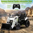 thumbnail image 5 of 24V Kids Ride on Excavator Digger Toy Cars, JCB Powered Ride on Backhoe Construction Toy with Bluetooth, Electric Tractor Car with Remote Control, Adjustable Front and Back Loader for 3-6 Boys Girls, 5 of 9
