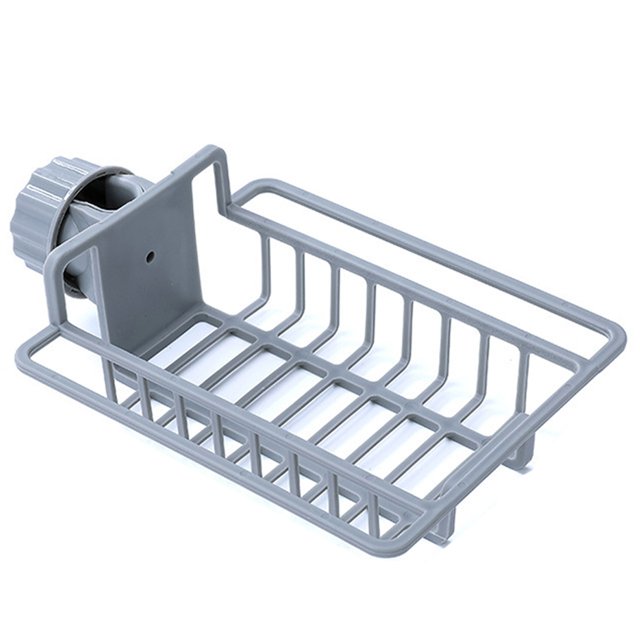 Dinheiro-soporte para esponja para grifo, cepillo para paños de cocina, rejilla para escurrir para fregadero, organizador de aluminio para cocina y baño con gancho y barra