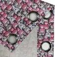 thumbnail image 4 of Ambesonne Cat Grommet Curtain, Kawaii Doodle Humor, 50" x 96", Pink Tan Lilac, 4 of 6