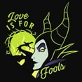 thumbnail image 2 of Junior's Sleeping Beauty Maleficent Love Is For Fools  Racerback Tank Top Black Medium, 2 of 5