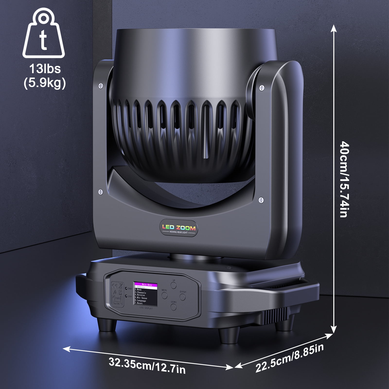 LED Moving Head Light 19x8W Beam/Wash/Zoom Effect Stage Lights, 2pcs RGBW 4in1 DJ Lights with RGB LED Outer Aperture Effect for Music Party Disco Wedding