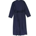thumbnail image 2 of Charter Club Womens Plus 3/4 Sleeve V-Neck Midi Dress Navy 1X, 2 of 2