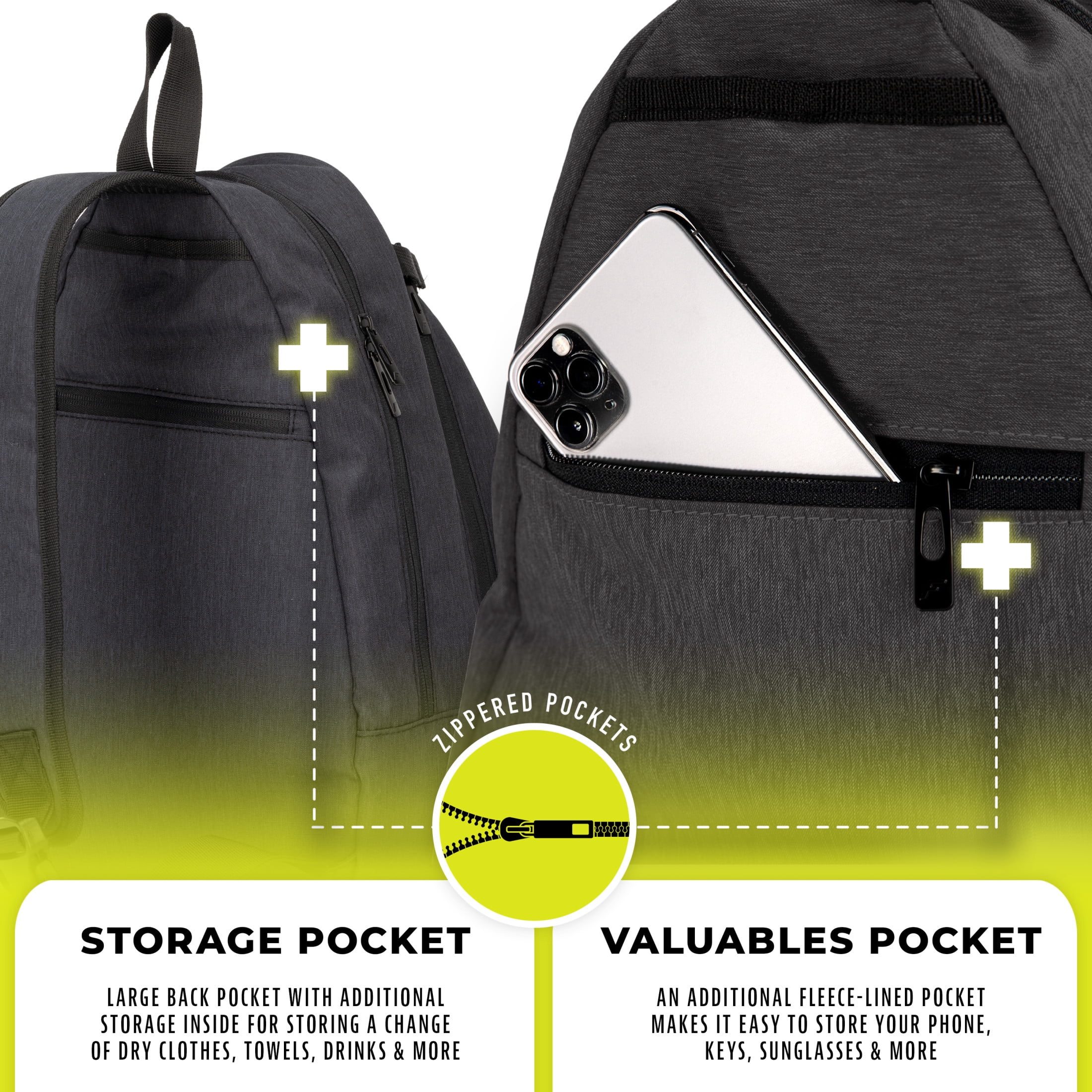 Franklin Sports Padel Sling Bag - Padel Equipment + Gear Backpack - Gray