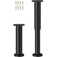 thumbnail image 2 of Yutxiaoyi 7.08-12.2 inch, 7.8 in Height Metal Adjustable Furniture Legs, Black 4 Piece, 2 of 3