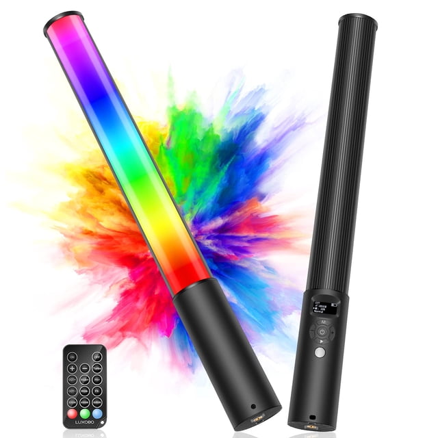 Luz de vídeo Wand leshiou RGB P400 con mando a distancia
