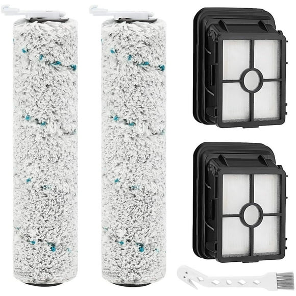 2 Packs Of 2787 Multi-Sided Pet Hair Brush Rolls And 2 Packs Of 1866 Vacuum Filter Replacement Parts Compatible With Bissell Crosswave Wet Dry Vacuum