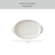 Better Homes & Gardens Artisan 8 x 14 2.7 qt Cream Stoneware Oval Baking Dish
