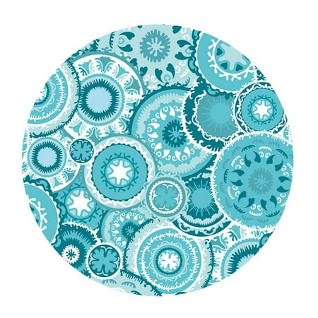 

Waterproof Non-slip Round Elastic Table Cover Classic Pattern Table - 150cm (60 Inch)