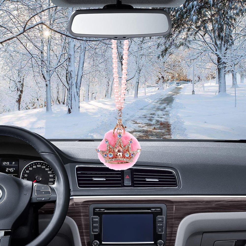 Pink Unicorn Mini-Factory Car Hanging Interior Decoration Rear View Mirror Accessories Car Charm Ornament for Girls 