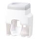 thumbnail image 1 of Dispensador de pasta de dientes automático con 2 soportes para cepillos de dientes, juego de dispensador de pasta de dientes montado en la pared sin manos para el lavabo del baño familiar., 1 of 6