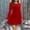 Red, variant on Black Dresses for Women - Women Casual Long Sleeve Dresses, Holiday Dresses for Women - Summer Flowy Crewneck A-Line Plain Midi Dress Black Size:L