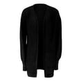 thumbnail image 4 of LISTHA Mens Long Cardigan Knit Ruffle Fashion Fall Winter Sweater Drape Cape Black 2XL, 4 of 5