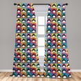 thumbnail image 5 of Ambesonne Penguin Curtains, Colorful Frame Animals, Pair of 28"x95", Multicolor, 5 of 5