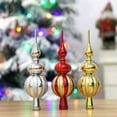 thumbnail image 6 of Christmas Tree Topper,Plastic Plating Gourd Tree Top Decoration Props,Finials Glitter Xmas Star Tree Topper for Holiday New Year Decor Christmas Ornaments(Gold), 6 of 9