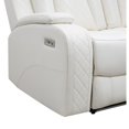 thumbnail image 5 of New Classic Furniture Orion Leather Power Console Loveseat in White, 5 of 9