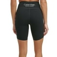thumbnail image 3 of Calvin Klein Performance Women's Logo High-Waist Bike Shorts Black, X-Small, 3 of 5