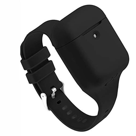 Silicone Wristband Compatible with AirPods Wrist Band Holder, Anti-Lost Sports Wrist Band Strap Holder Case Accessories for AirPods Charging Case (Airpods, Black)