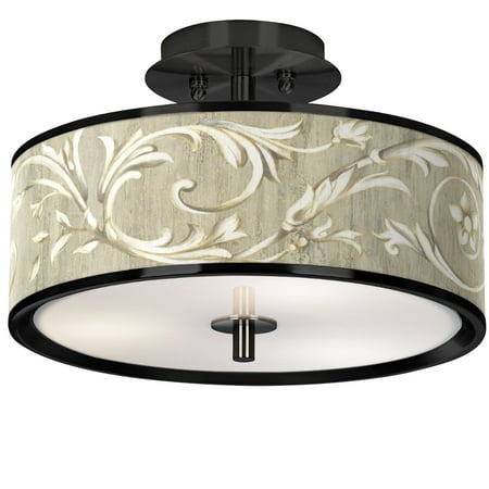 

Giclee Glow Laurel Court Black 14 Wide Ceiling Light